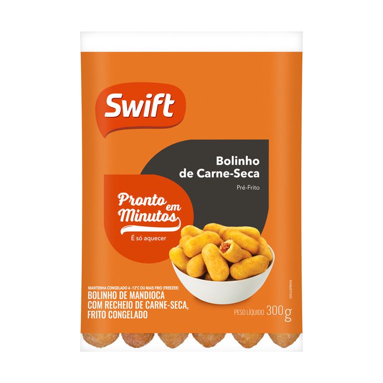 BOLINHOS DE MANDIOCA E CARNE SECA SWIFT 300G