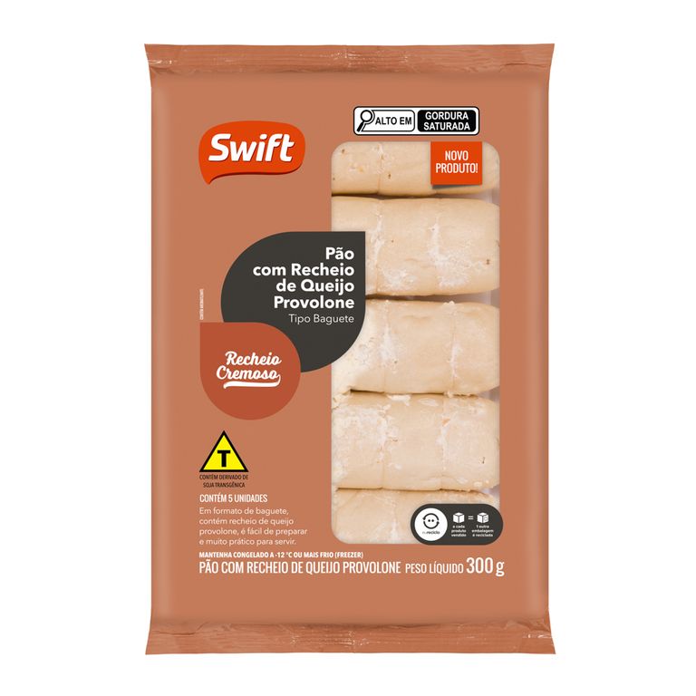 PÃO RECHEADO COM QUEIJO PROVOLONE SWIFT 300G