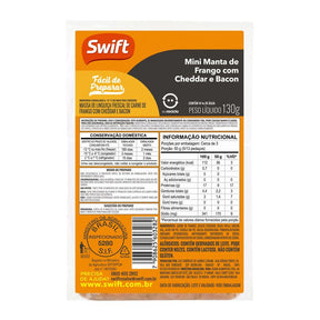 MANTA DE FRANGO COM CHEDDAR E BACON SWIFT 130G