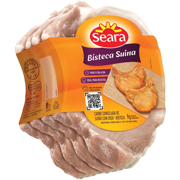 BISTECA SUÍNA 4 FATIAS SEARA 0,8KG A 1,2KG