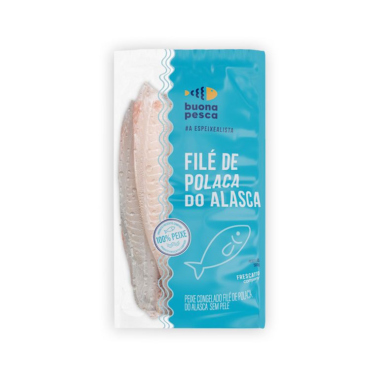 FILÉ DE POLACA ALASKA BUONA PESCA 500G